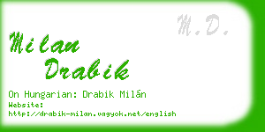 milan drabik business card